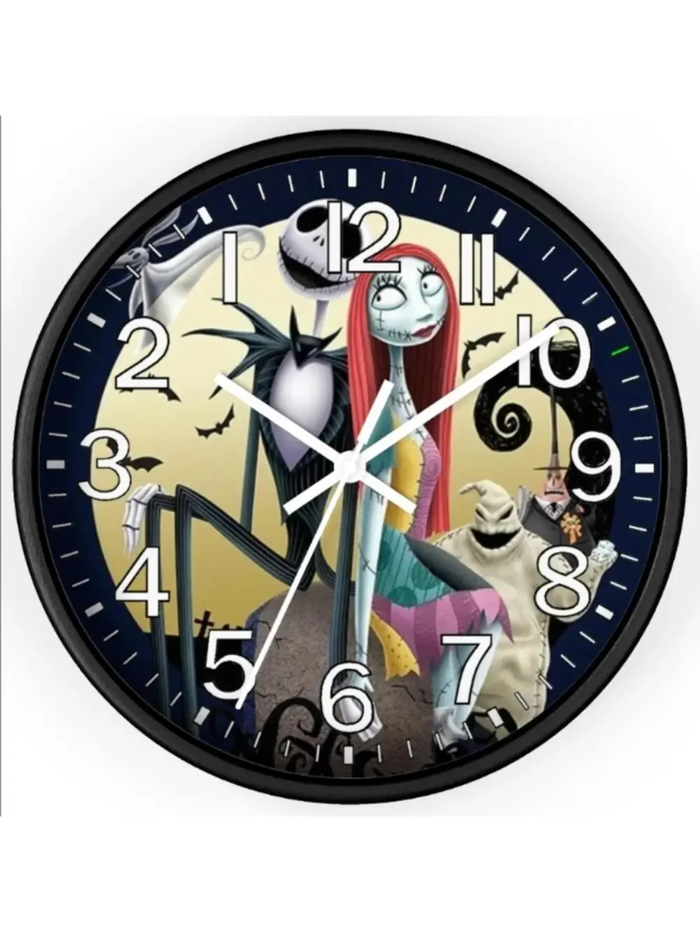 REVERSE TICKING CLOCK Nightmare Before Christmas Glow In Dark Halloween Clock